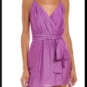 Vix Lyra Laissa Silk-Blend Mini Dress size XS